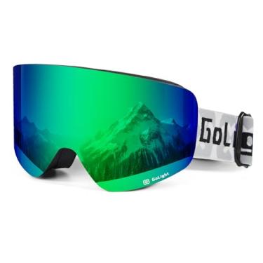 Imagem de GoLight Óculos de esqui OTG, óculos de esqui para homens e mulheres, sem moldura, 100% de proteção UV, antiembaciamento, óculos de inverno, unissex, para snowboarding, snowmobile, paraquedismo, Revo,