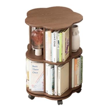 Imagem de AKALNNB Quincunx Estante giratória de 360° moderna para armazenamento no chão, prateleira empilhável, estante estreita