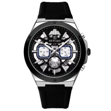 Imagem de Relogio masculino quartzo multifuncional casual pulseira de silicone i