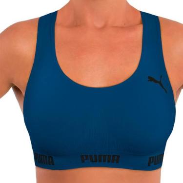 Imagem de Top Puma Original Feminino Academia Fitness Nadador Sem Costura S/ Boj