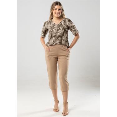 Imagem de Calça Capri Pau a Pique Básica Bege