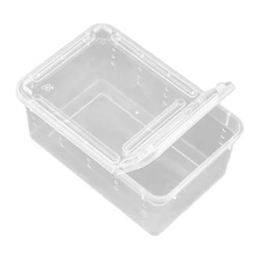 Imagem de IEUDNS Caixa de alimentação para répteis, gaiola transparente para habitat de terrário, recipiente portátil para incubação de sapos, lagartos e cobras, mini, Style B