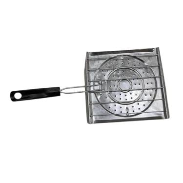 Imagem de Baoblaze Torradeira de pão para acampamento, grelha para cozinhar, versátil e compacta, suporte para acampamento ao ar livre com alça para caminhadas, pesca,