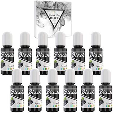 Imagem de Pigmento preto de resina epóxi UV – 118 ml, tinta de resina epóxi líquida preta para arte em resina epóxi, resina UV, faça você mesmo, corante epóxi concentrado para colorir resina, copo, tintas,