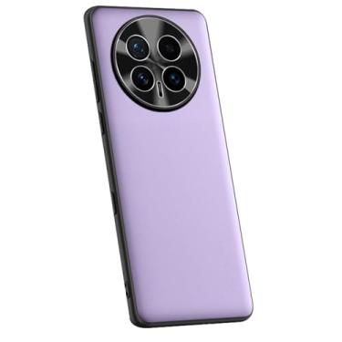 Imagem de LTLMYDAM Capa fina para Honor Magic 8 Pro/8, capa minimalista de couro vegano líquido para câmera de metal, antiderrapante, capa de proteção contra quedas, roxo, 8 Pro