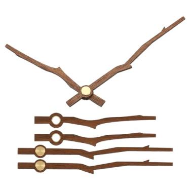 Imagem de Kit de ponteiros de relógio de substituição, 3 conjuntos de mecanismos de relógio de madeira, movimento de relógio de parede, peças de reposição para reparo de relógio de parede de 25,4 cm, decoração