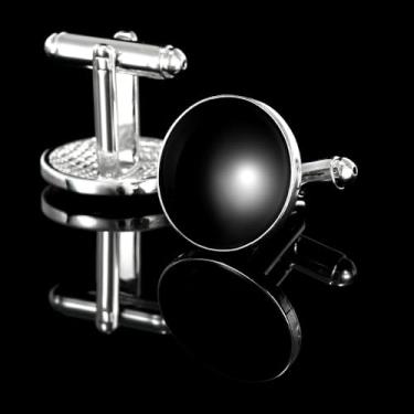 Imagem de Abotoaduras para homens, acessórios de abotoaduras de camisa de smoking, presente de negócios exclusivo para pai, marido, namorado, One size, Liga de aço, Sem Pedra Preciosa