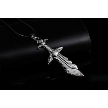 Imagem de Colar com pingente estilo punk gótico, vintage, preto, escuro, presente gótico, bijuteria para fantasia feminina e masculina, /, Aço inoxidável, Sem Pedra Preciosa