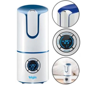 Imagem de Umidificador de Ar Elgin Digital Inteligente, 2,5 Litros Branco e Azul
