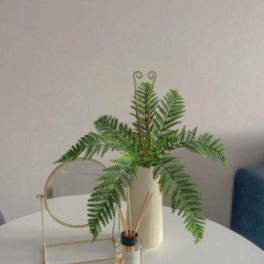 Imagem de 12 Buquês de samambaias artificiais alta qualidade planta com caimento