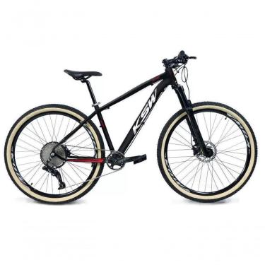 Imagem de Bicicleta 29 Ksw Xlt 12v Freios Hidráulicos 1x12v Trava No Ombro Pneu Bege - Preto-vermelho-branco Tam.19