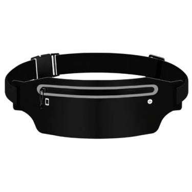 Imagem de Pochete Esportiva Ultra Fina Impermeável Alça Ajustável Refletiva Unissex Caminhada Corrida academia Bike Trilha Porta celular Documentos