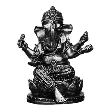 Imagem de Generic Estátua do Senhor Ganesha, escultura religiosa de Buda, peça decorativa colecionável, ornamento, estatueta de Ganesha para painel de carro ou estante, Preto 8.5x7x10.5cm