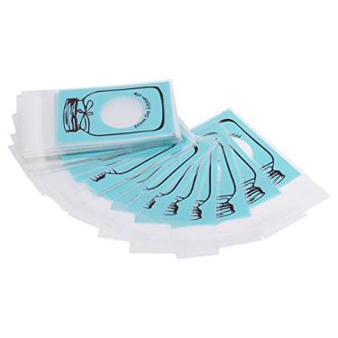 Imagem de ZJchao Goodie Sacos, 100pcs por Pacote Adorável Plástico Doces Biscuit Cookies Presente Embalagem Saco Fontes Do Partido Doces De Biscoito Com 3.9x2.8 Polegada para Padaria (7 * 10+3 azul)
