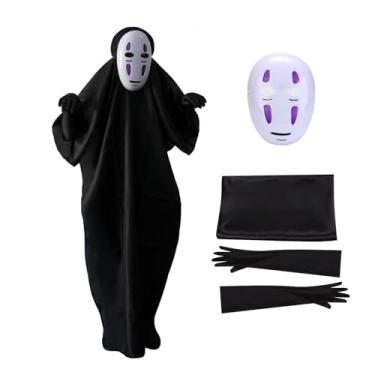 Imagem de Todoroki Shoto No Face Man Kaonashi Fantasias Cosplay Conjunto completo de fantasia com máscara + roupas + luvas, Roxa, GG