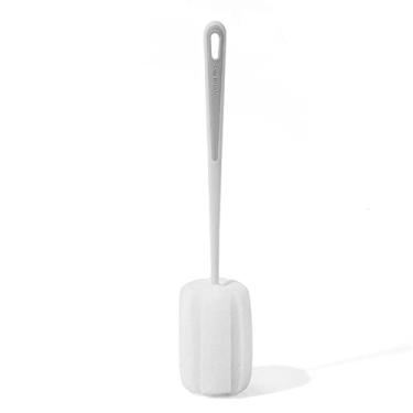 Imagem de ZJchao Escova de Garrafa de Esponja de Alça Longa (Branco)