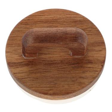 Imagem de BESTOYARD Tampa de pote de madeira com alça de vedação hermética de 7 x 7 cm para frascos de vidro, capas de madeira reutilizáveis à prova de vazamentos para conservas e armazenamento de alimentos