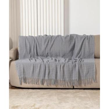Imagem de Manta para Sofá Gigante Artesanal 100% Algodão – Capa Protetora Macia e Elegante (Cinza,1,70x1,40)