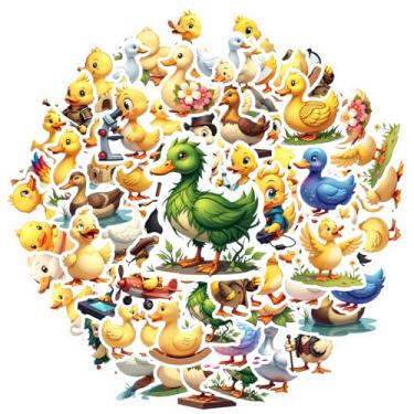 Imagem de 35 peças Adesivos DIY de música de detetive de pato bombeiro adesivos de papelaria adesivos de PVC heroico para telefone faça você mesmo, notebook, scrapbook, bicicleta, laptop, bagagem, álbum de