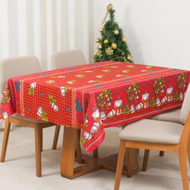 Imagem de Toalha de Mesa Natalina Brilhare, Oxford Maquinetado, Estampa Festiva, Mesa: 4, 6 ou 8 lugares (Estampa 3, 4 Lugares)