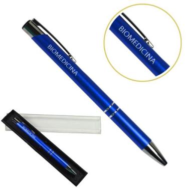 Imagem de Caneta Personalizada Cursos Metal Profissional Coloridas Biomedicina -
