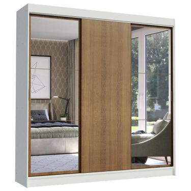 Imagem de Guarda Roupa Casal 3 Portas Correr e Espelho Istambul Madesa