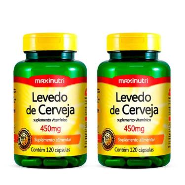 Imagem de Kit 02 Levedo De Cerveja 450mg Maxinutri 120 Capsulas