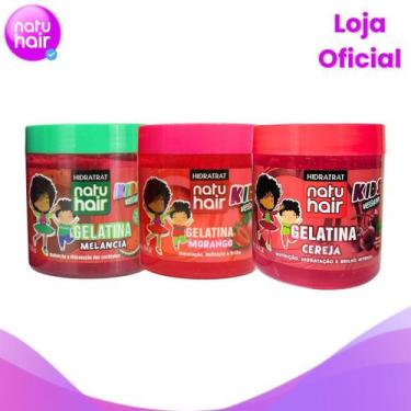 Imagem de Kit Gelatina Frutas Vermelhas 550g: Melancia + Morango + Cereja - Natu