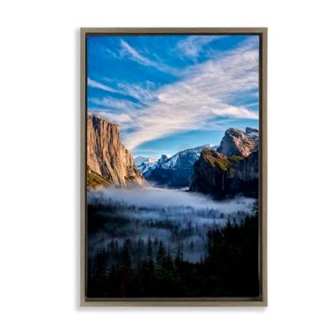 Imagem de Stupell Industries Arte de parede em tela flutuante com moldura cinza neblina com meia cúpula, design de Jon Evan, 78 x 53 cm