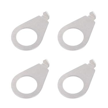 Imagem de Banworks LP Tom de guitarra e botões de volume, placa de ponteiro, diâmetro interno de 9,5 cm, anilhas indicadoras de botão LP para potes Gibson Les Paul LP ou CTS, pacote com 4 JT/XNZZ-03 cromados