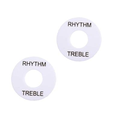 Imagem de DIAO79NI Pro - Interruptor de alavanca de guitarra LP autocolante para guitarra elétrica USA Les Paul, cor branca com palavras pretas (conjunto de 2)