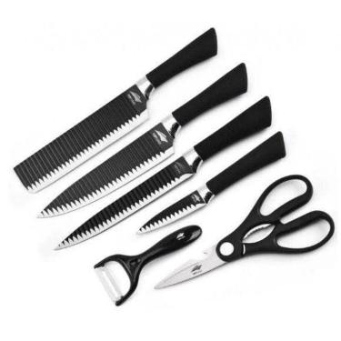 Imagem de Kit De Facas Premium Em Plástico Resistente Corte Com Estilo E Segurança