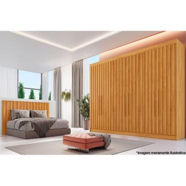 Imagem de Guarda Roupa Casal 6 Portas Ripadas E 6 Gavetas Potente Braúna - Europa