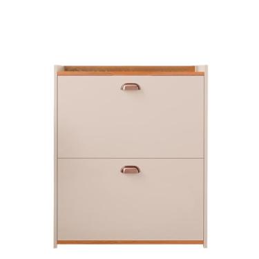 Imagem de Sapateira 2 Andares New Organizadora Com Banco 2 Portas Basculantes Hall De Entrada(CLOSET OFF WHITE/