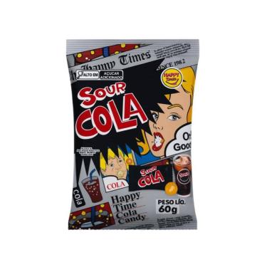 Imagem de Bala Super Azeda Sour Cola Happy Time 60g - Importada