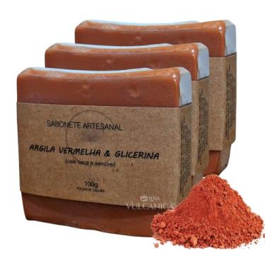 Imagem de Sabonete Facial e Corporal Argila Vermelha 3x100g – Anti-idade e Nutritivo