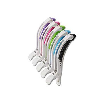 Imagem de 6 peças de grampos de cabelo profissionais de plástico, acessórios faça você mesmo, alfinetes, laços de cabeleireiro, presilhas de cabelo natural, dentes de pato, crocodilo, clipes de cabelo pretos