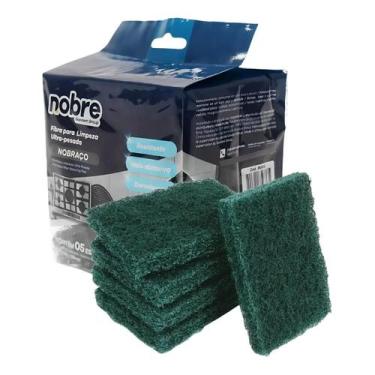 Imagem de Kit 10 Fibras Para Limpeza Pesada Nobre Remoção de Sujeira
