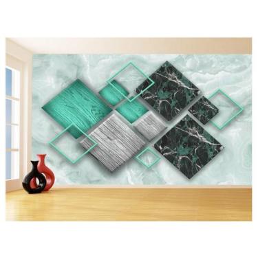 Imagem de Papel De Parede 3D Estilo Marmore Cores Formas 3,5M Mbr36 - Você Decor