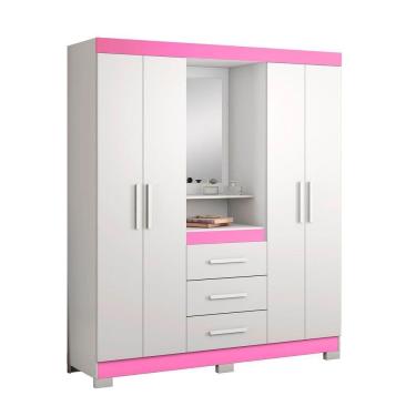 Imagem de Guarda-roupa 4 Portas Nt 5015 Rosa - Notável