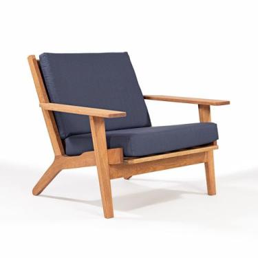 Imagem de Poltrona Stain Jatobá Acquablock Lótus - Casa e Jardim Móveis