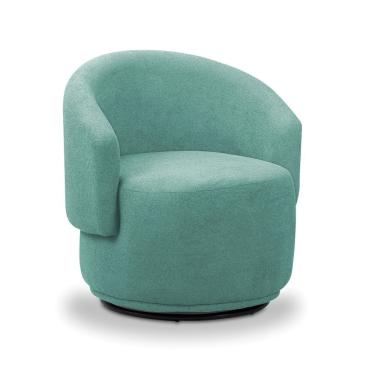 Imagem de Poltrona Decorativa Orgânica Névoa Bouclê E03 - D'rossi Cor Azul Turquesa