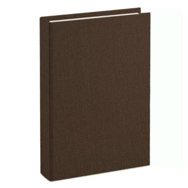 Imagem de Livro Caixa Decoração Com Revestimento Em Linho Marrom - Paramount