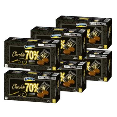Imagem de Pastilhas de Chocolate, Montevérgine, 70% Cacau, 6 Caixas 70 g