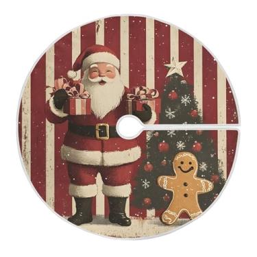 Imagem de SEHANY Saia para árvore de Natal, 91 cm, Papai Noel, vermelha, decoração de árvore de Natal, tapetes para decoração de festa de Natal em casa