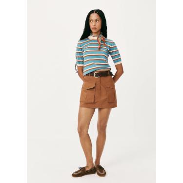 Imagem de Saia Curta Reta Empapelada-Feminino