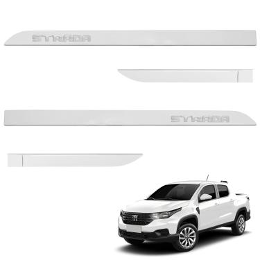 Imagem de Jogo de Friso Lateral Strada CD 2020 a 2025 Branco Banchisa Alto Relevo