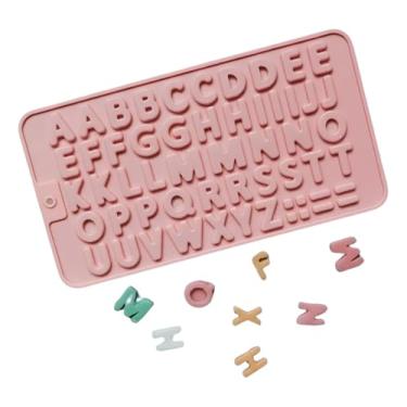 Imagem de Molde Forma de Silicone Alfabeto e Sinais, Molde para Chocolate, Doces e Confeitaria, Rosa ou Azul, (Rosa)