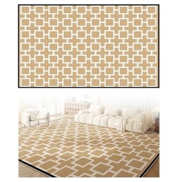 Imagem de SPXMQSS Tapetes laváveis à máquina, tapete para sala de estar, resistente à sujeira, antiderrapante e fácil de cuidar, para sala de estar, quarto, quarto de crianças, bege, verde, preto