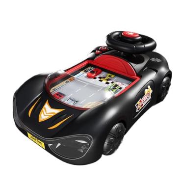 Imagem de MERIGLARE Volante de brinquedo para carro de aventura com música, portátil, simulador de direção para crianças a partir de 3 anos, Vermelho Preto